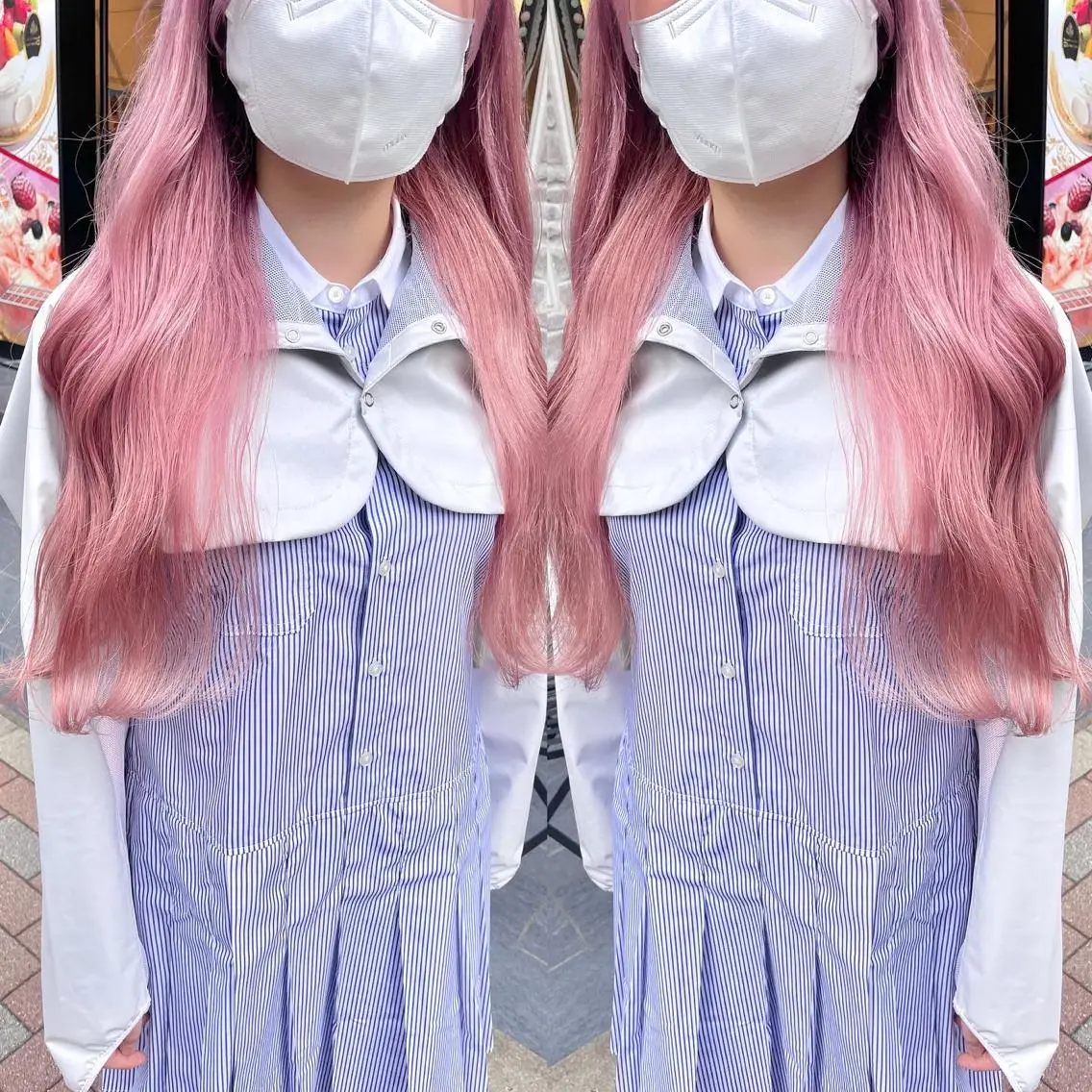 ロング カラー ブリーチ マツオカ マコのヘアスタイル