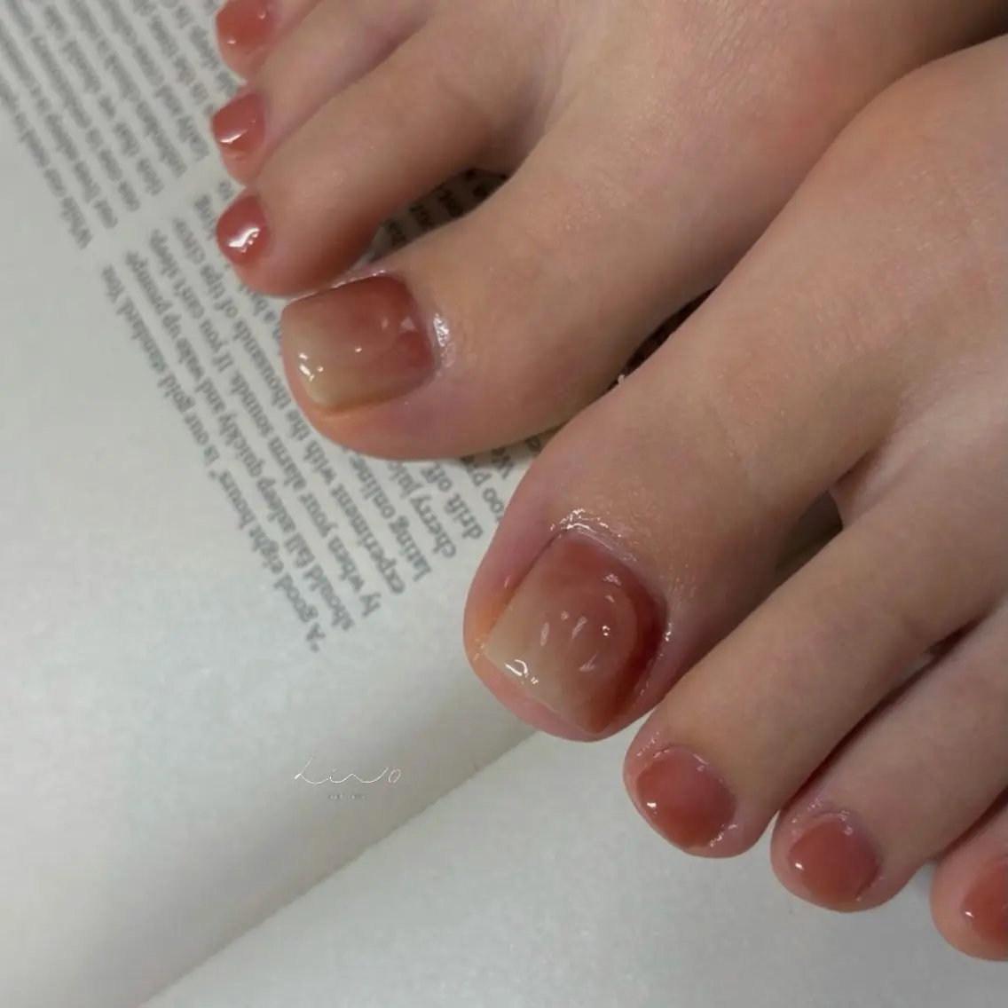 ネイル ニュアンスネイル ショートネイル フットネイル nail salon linoのネイルデザイン