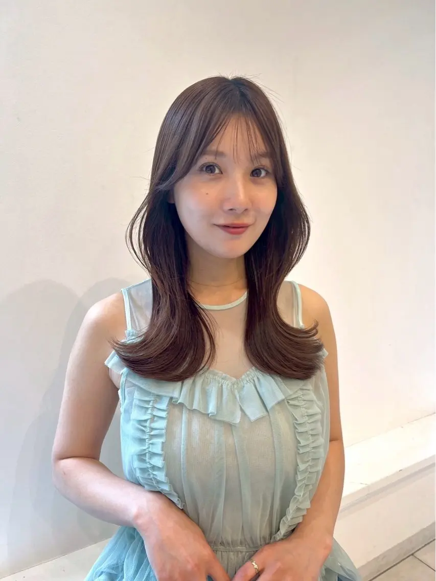 セミロング アッシュ くびれヘア 髪質改善 新越谷/ボブ 店長shoukiのヘアスタイル