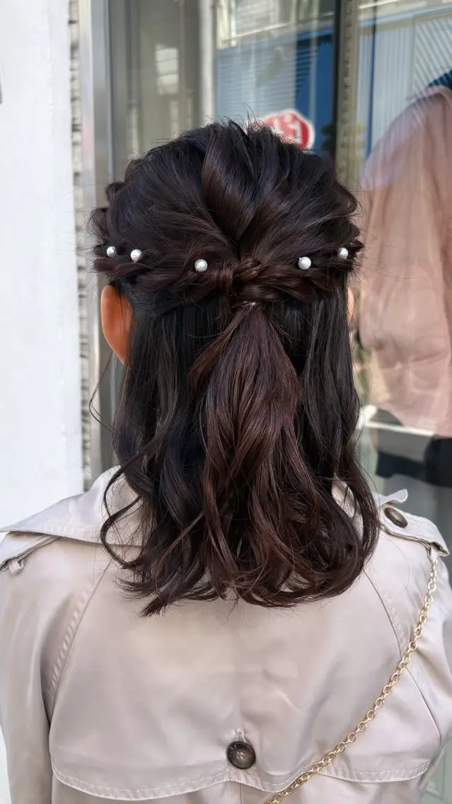 お出かけ前に♪ ルーズアレンジ🕊️🎀の写真