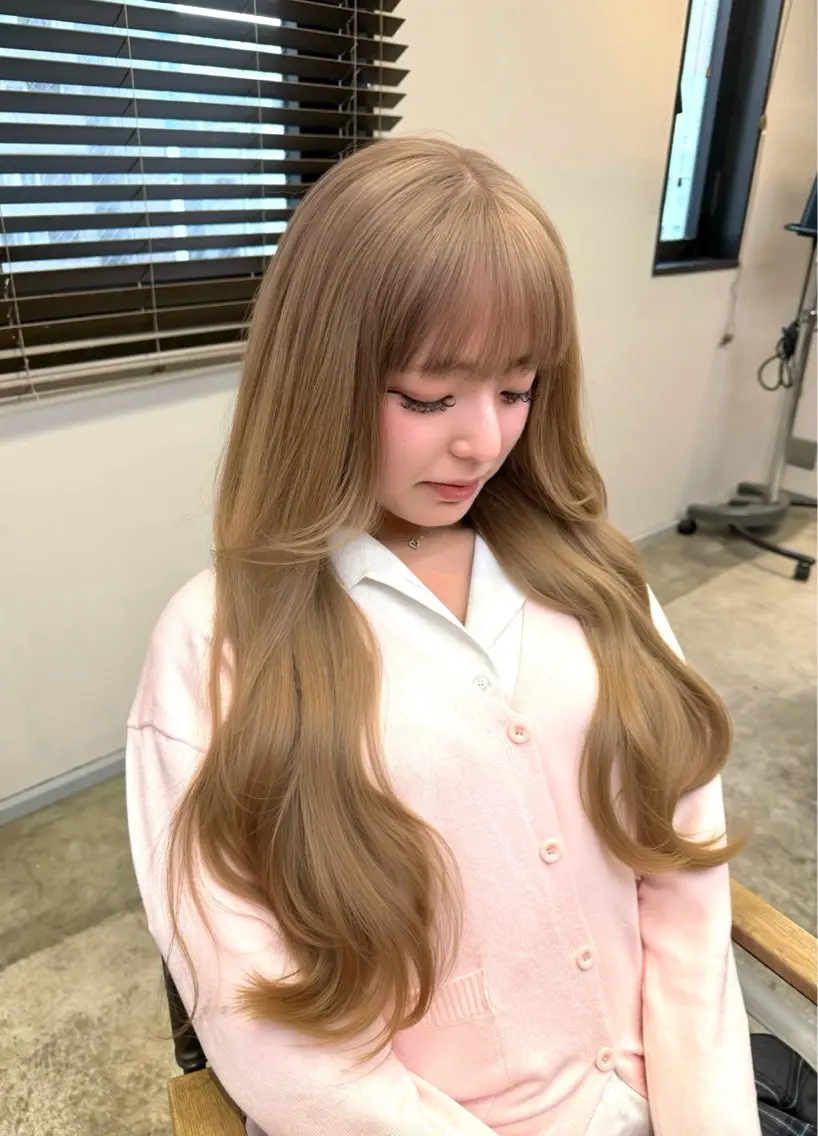 ロング カラー ヘアカラー カラー特化/ブリーチ 梅田中崎町/あかりのヘアスタイル
