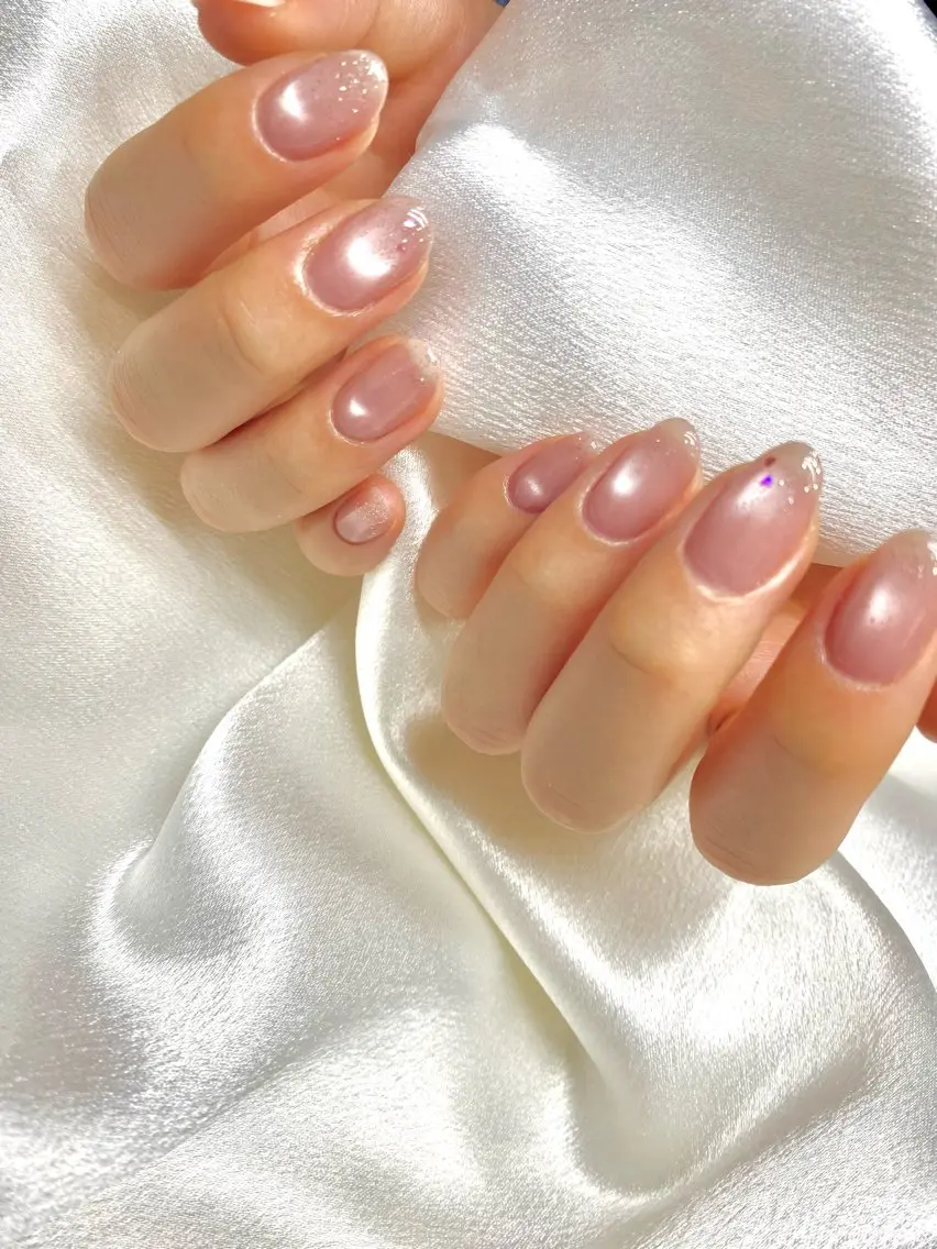 オフ+ケア+マグネットネイル♡*゜の写真