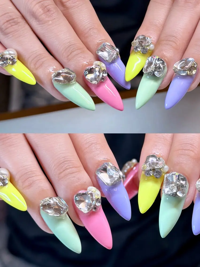ロング ハンドネイル Kiki / art nailのネイルデザイン