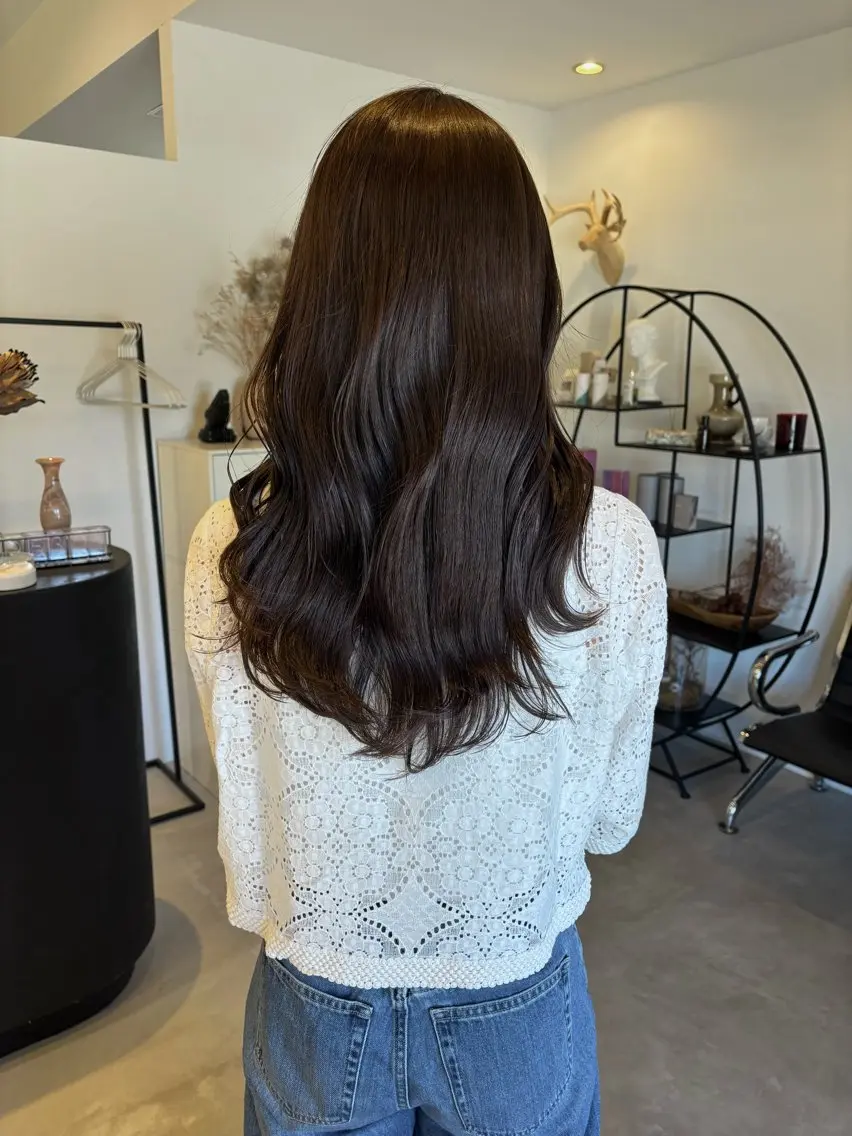 ロング カラー 透明感カラー 牧野 花夏のヘアスタイル