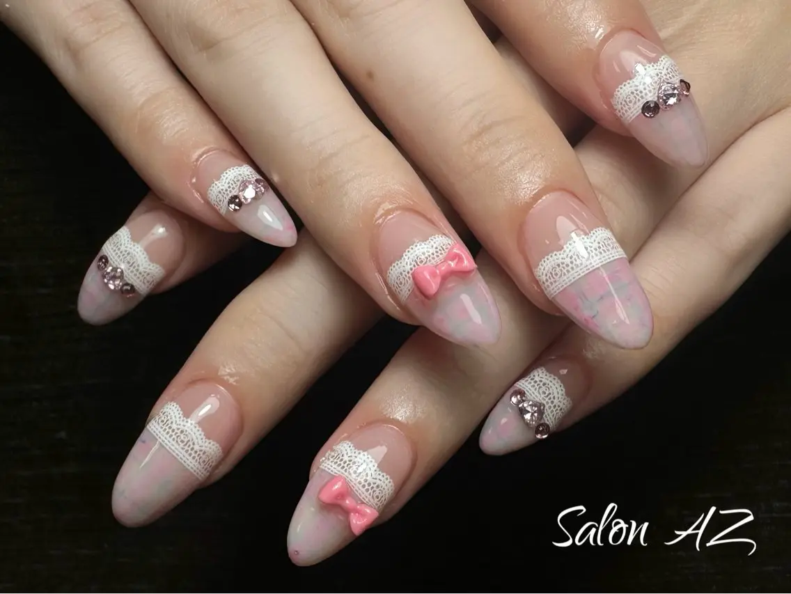ネイル 持ち込み オフィスネイル スカルプネイル ハンドネイル salon AZ NANAのネイルデザイン