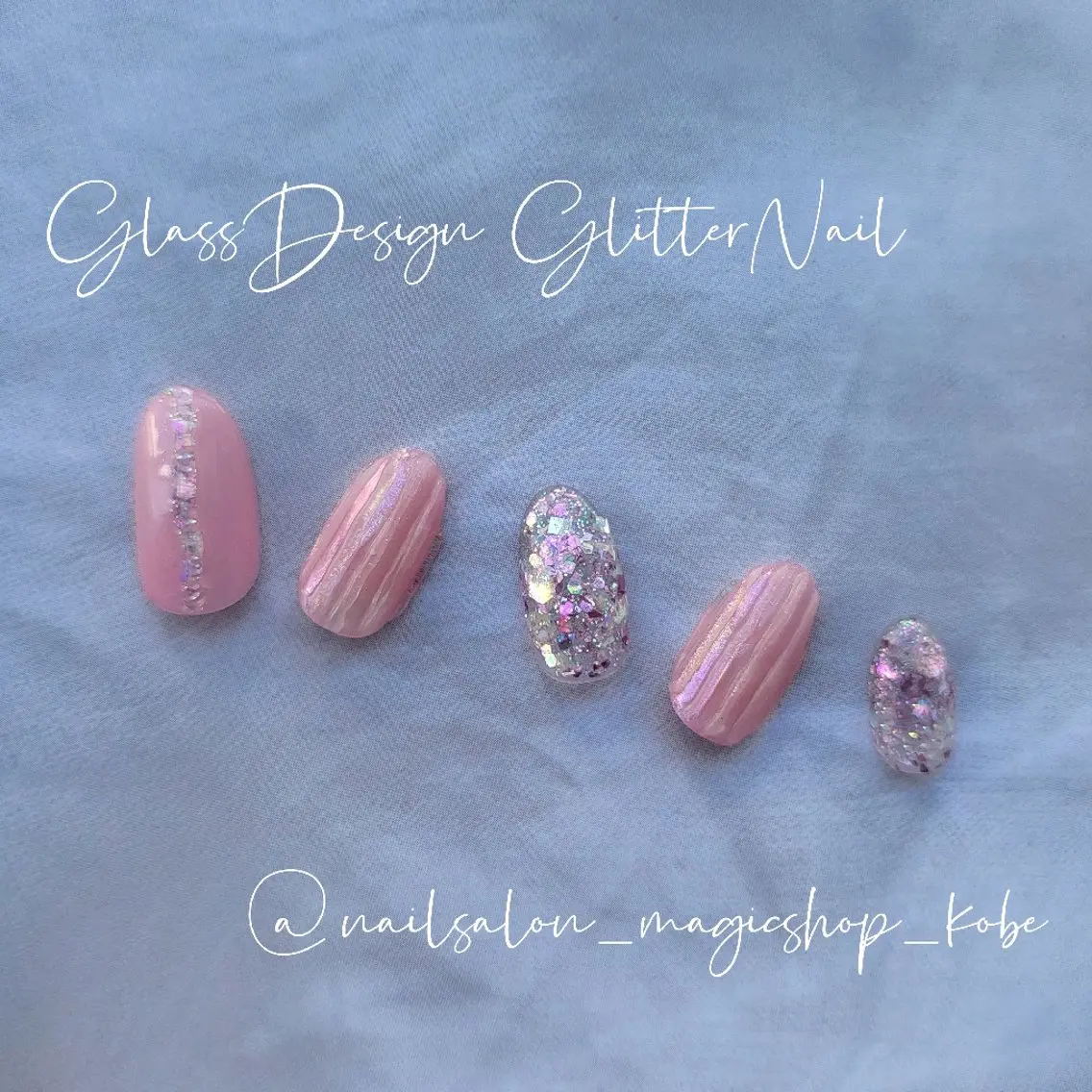 ネイル オーロラネイル ジェルネイル キラキラネイル ラメ(グリッター) ミラーネイル ハンドネイル Nailsalon MagicShopのネイルデザイン