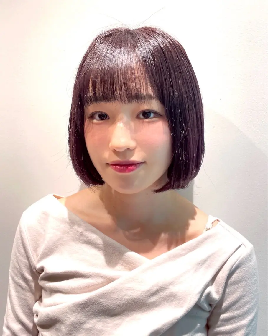 ショート カラー ヘアカラー 透明感カラー×ヘア アレンジ🪽しおりのヘアスタイル