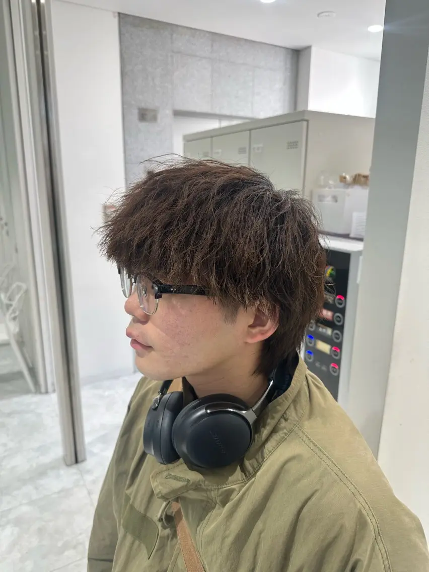 ショート パーマ メンズ カット パーマ 🐺韓国風メンズ特化 あさひ🐺のヘアスタイル