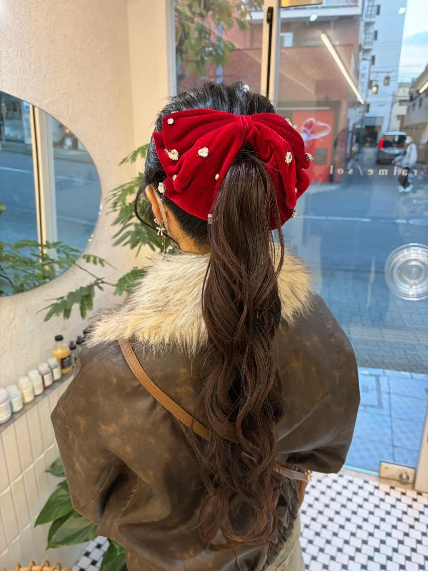 ロング ヘアセット リン🔔ボブ cut まろやかベージュ🤎のヘアスタイル