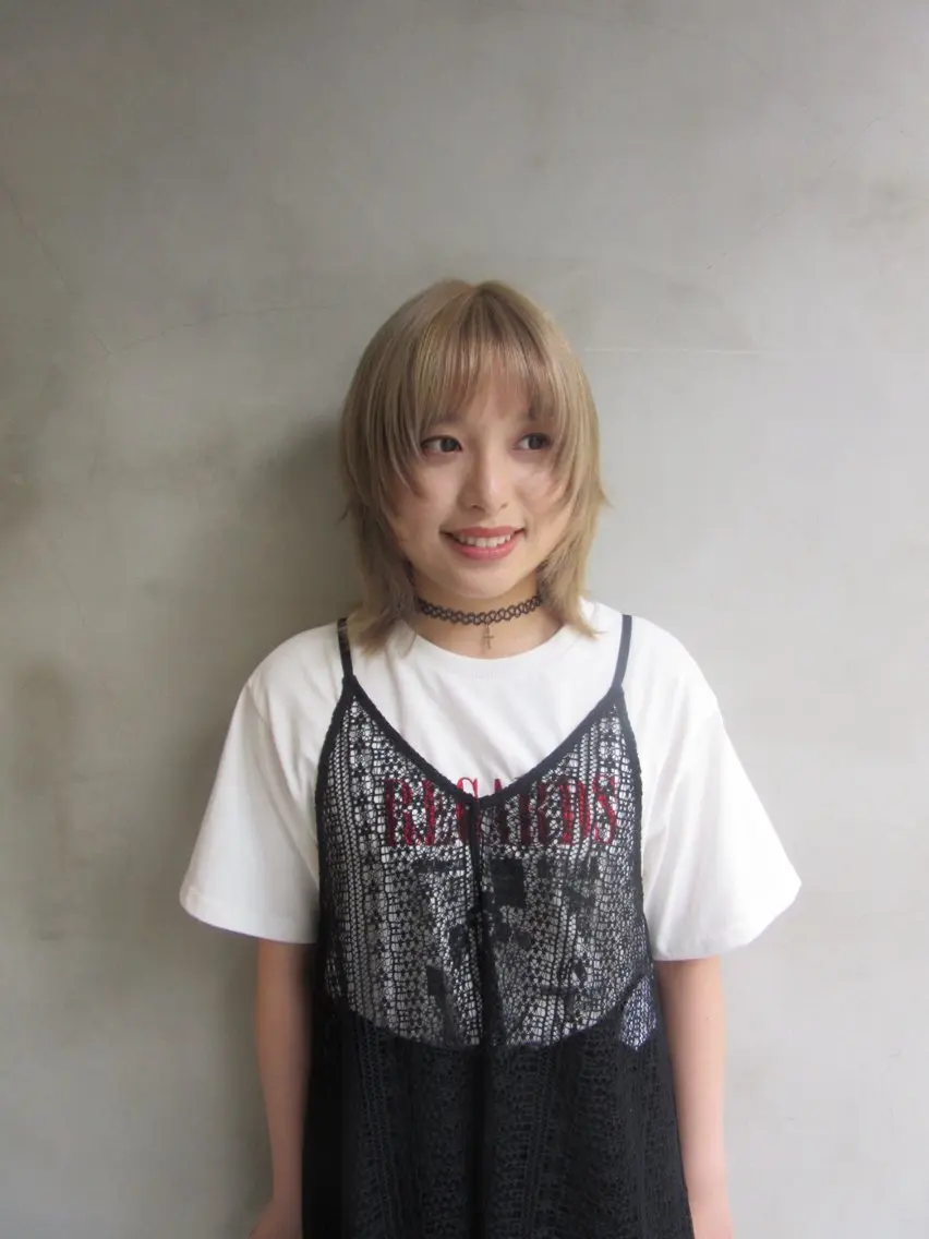 ミディアム ヘアカラー 藤井 紀香のヘアスタイル