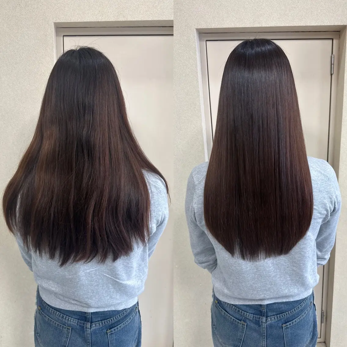 ロング パーマ 縮毛矯正 トリートメント 髪質改善/縮毛矯正 /レイヤーカット岡部のヘアスタイル