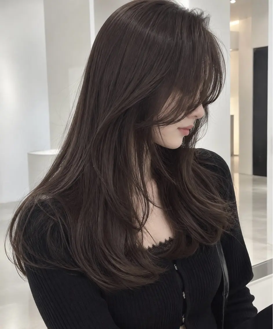 ミディアム レイヤーカット カット ヘアカラー トリートメント ua. ／透明感カラーのヘアスタイル