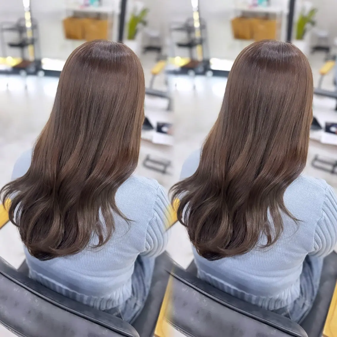 ロング カラー アッシュ アッシュブラウン ベージュカラー 黒髪 ブリーチ カット ヘアカラー トリートメント 赤み無し柔らかカラー 【梅田】madokaのヘアスタイル