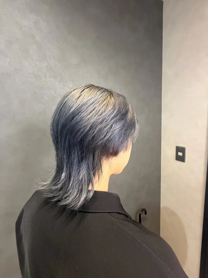 カラー メンズ メンズハイトーン ブルーカラー ハイトーンカラー カット ヘアカラー 🎀ayana /仙台/艶カラー🎀のヘアスタイル