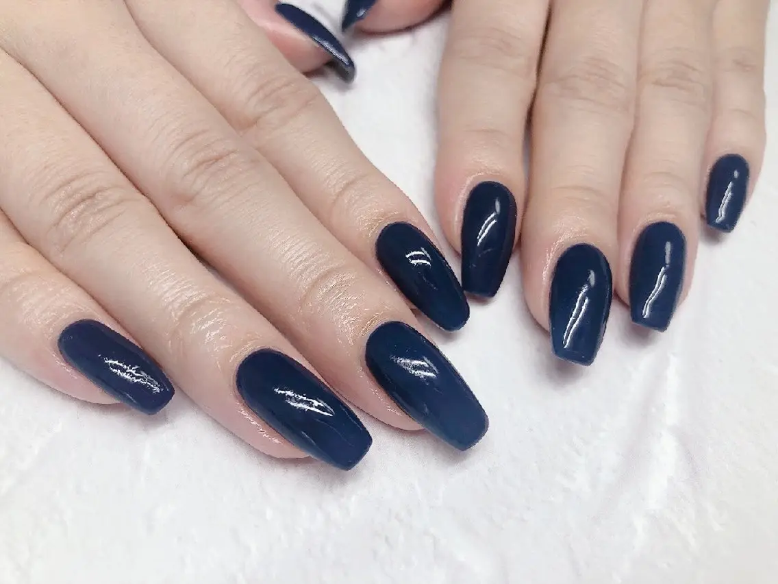 ネイル ジェルネイル ワンカラーネイル OliviaBlue YUNAのネイルデザイン