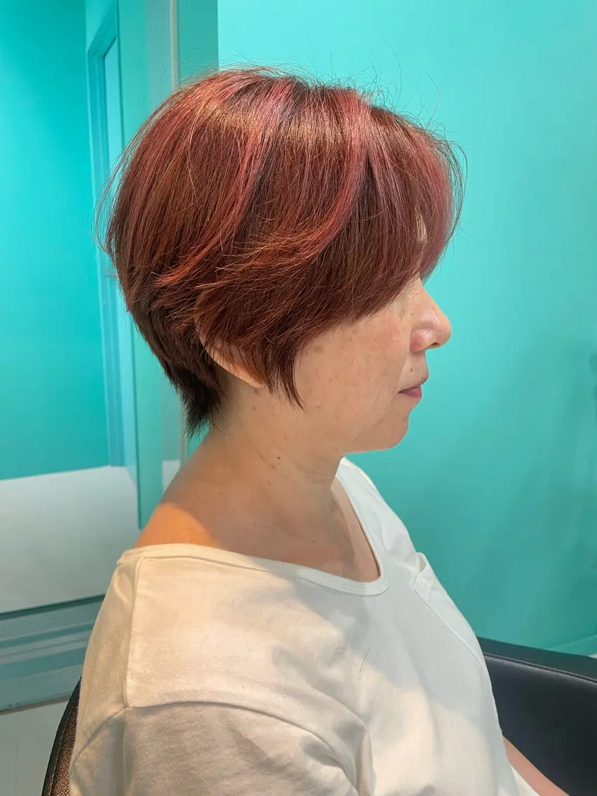 ショート カラー ブリーチ 🫧ショート/ボブ 池袋西口・泡渕✂️のヘアスタイル