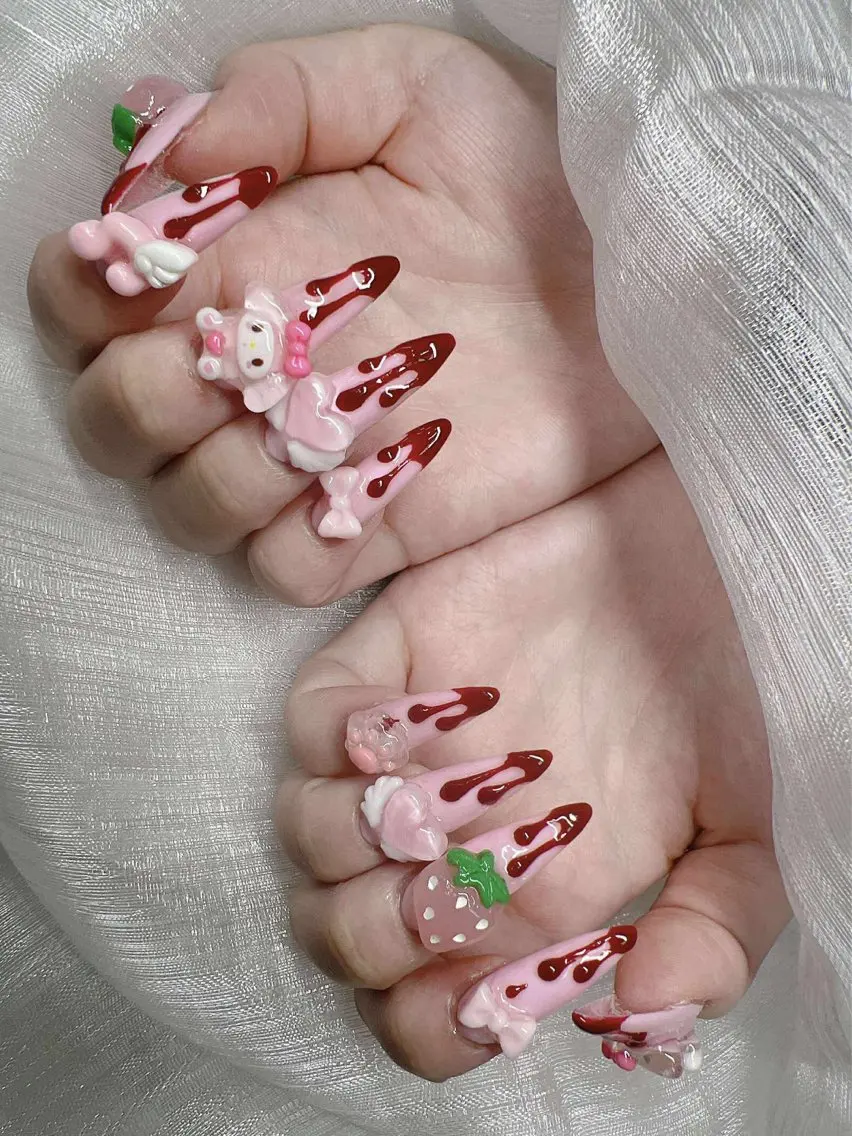 ネイル 長さ出し グラデーション 卒業式 キラキラネイル マグネットネイル ハンドネイル Lee Nailsのネイルデザイン