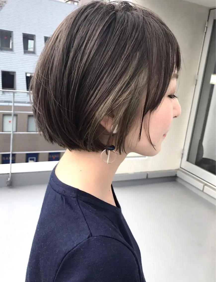 ショート カット ヘアカラー トリートメント misa🫧ナチュラ ル縮毛矯正/髪質改善のヘアスタイル