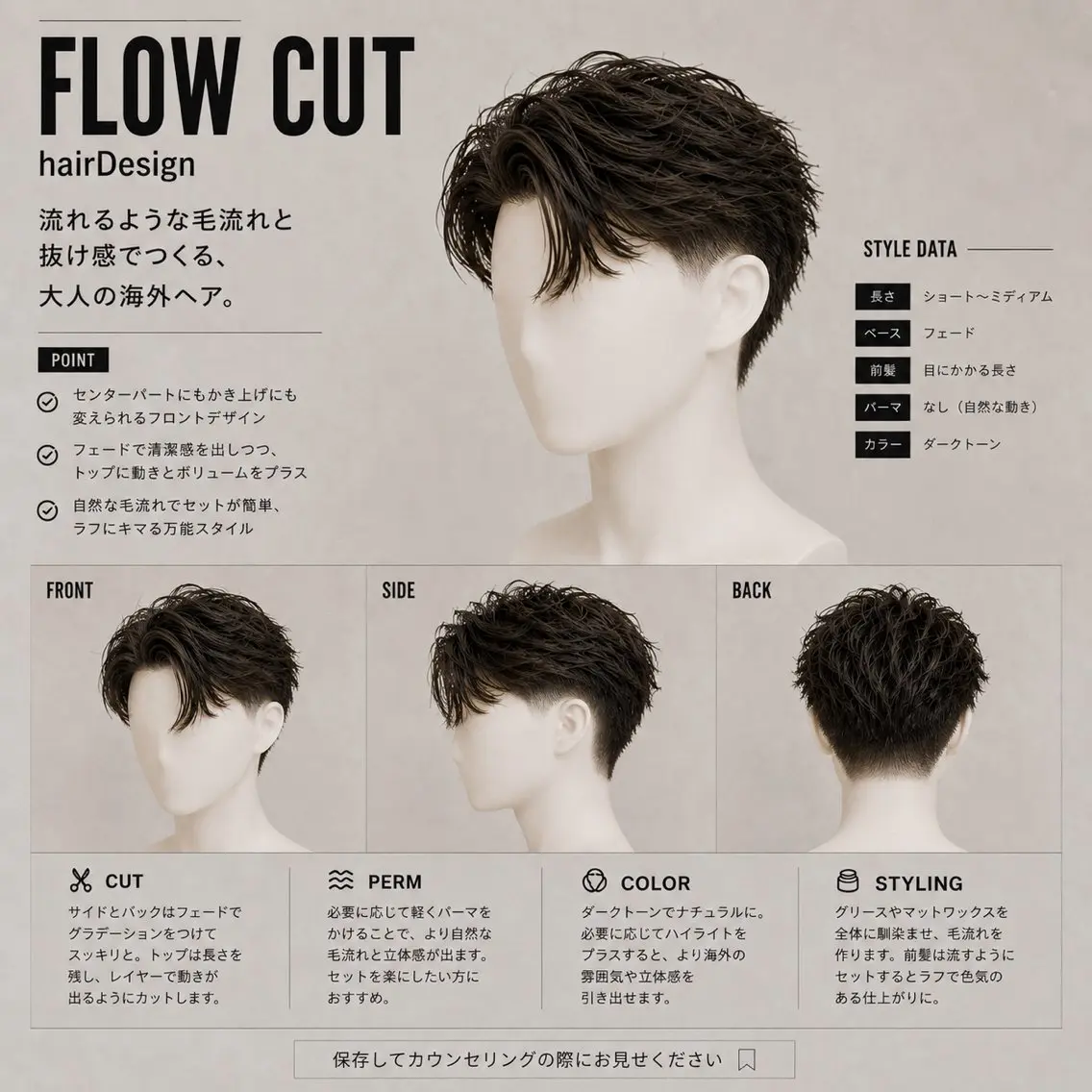 メンズ メンズパーマ 本田 有里のヘアスタイル
