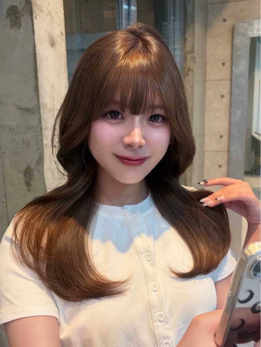 ロング カラー ヘアカラー 韓国/透明感カラー みのり 🕊️のヘアスタイル