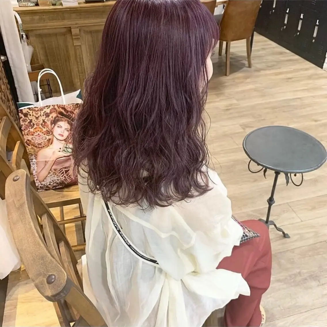 ロング カラー ヘアカラー トリートメント Ria🌙*ﾟ 艶カラーのヘアスタイル