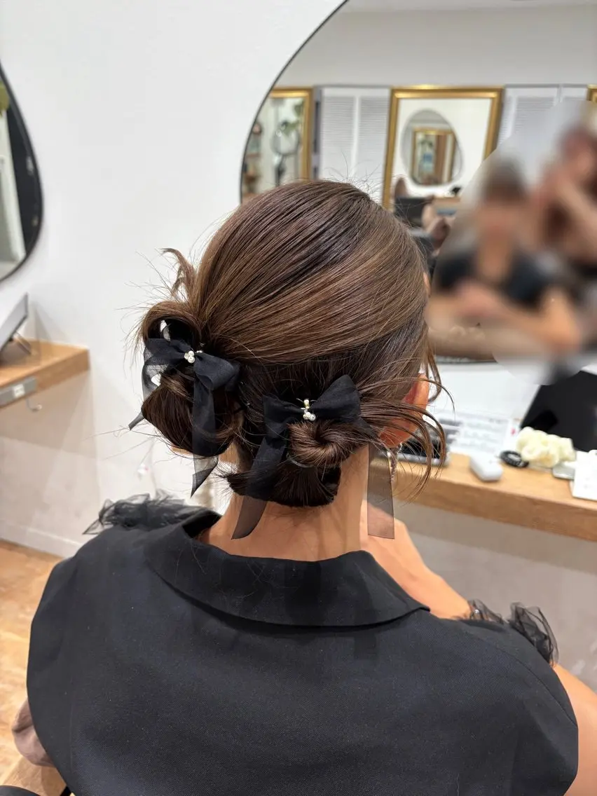 ヘアアレンジ ヘアセット ピンクカラーアレンジ 🩷AYANA🩷のヘアスタイル