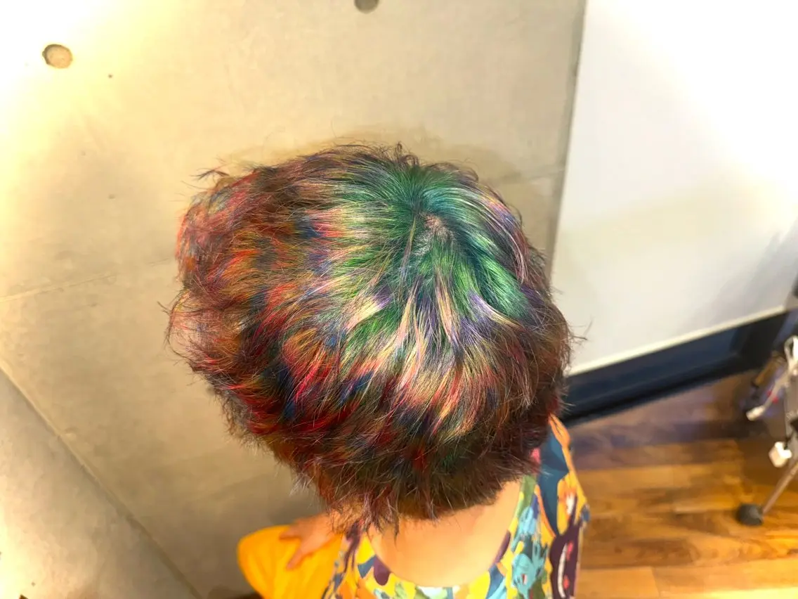 ショート カラー メンズ デザインカラー⭐︎★ 🐆hyo🐆のヘアスタイル