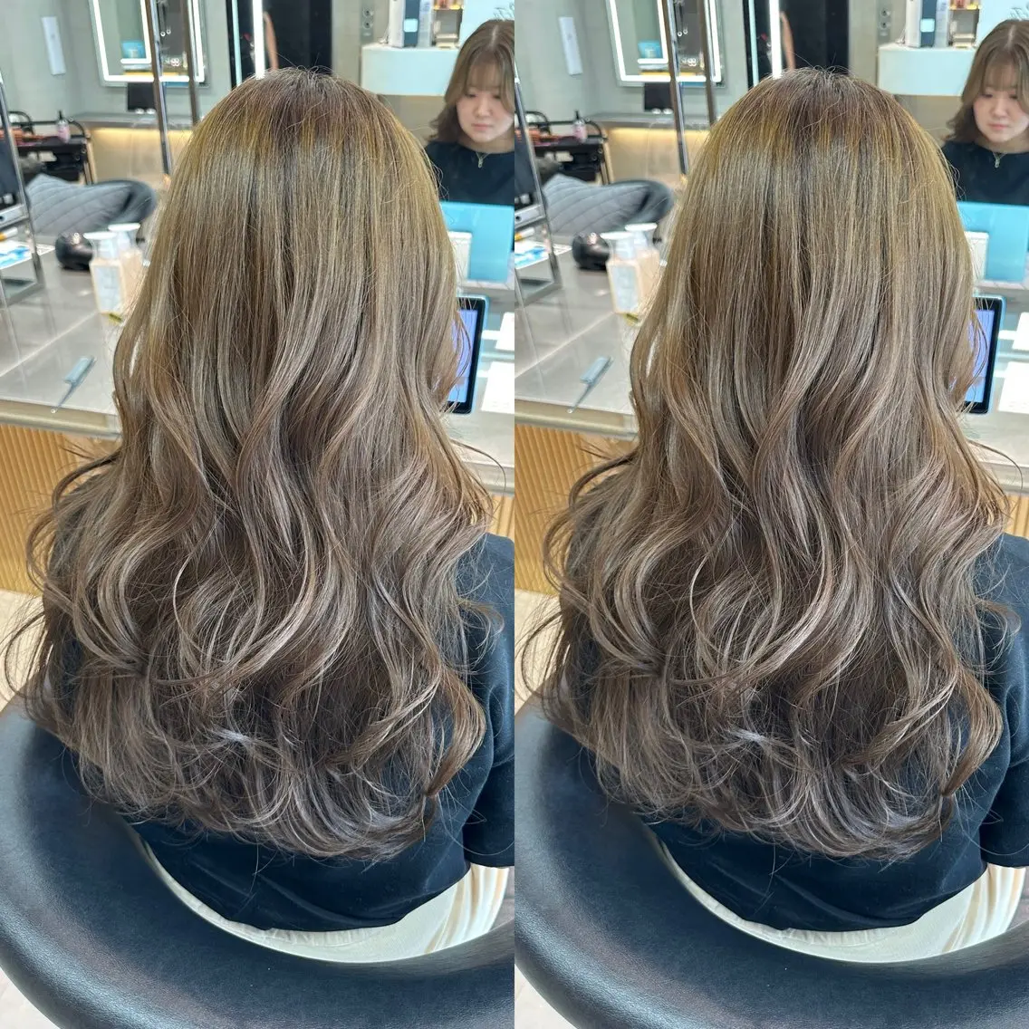 ロング カット ヘアカラー トリートメント ✨髪質改善特化✨副 店長椎葉信乃介のヘアスタイル