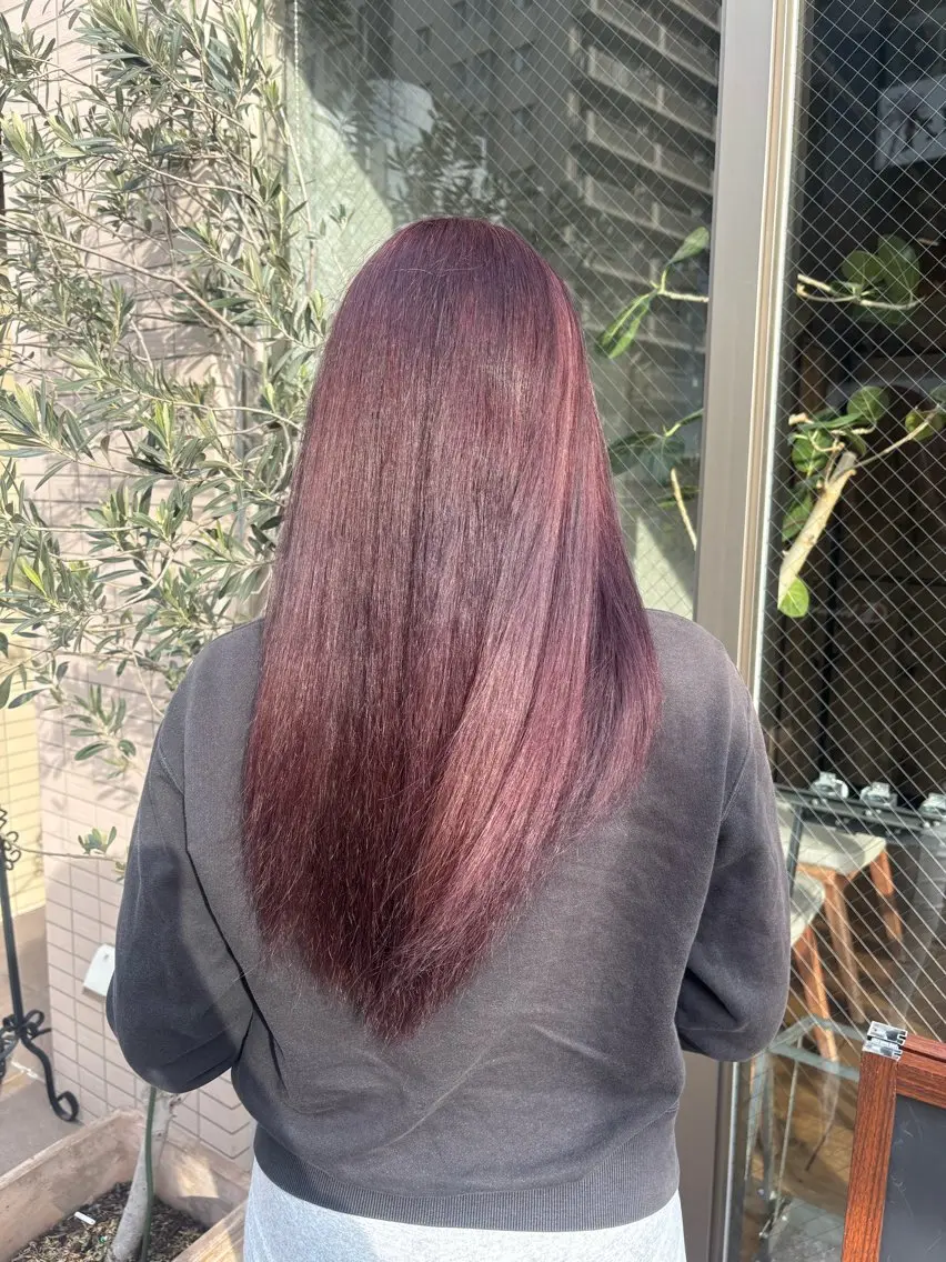 ロング カラー パープルカラー 艶カラー🌸 SAKURAI🌸のヘアスタイル