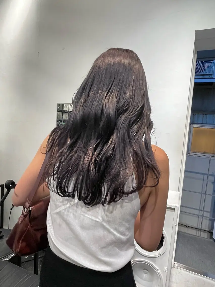 ロング カラー ヘアアレンジ ブリーチ グレージュ ラベンダーカラー ラベンダーグレージュ ラベンダーグレー カット ヘアカラー トリートメント 艶ハイトーン/ヘア アレンジAYAKAのヘアスタイル