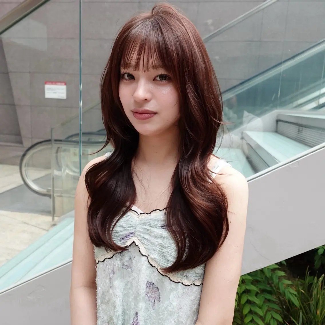 ロング パーマ ヘアアレンジ くびれヘア くびれレイヤー レイヤーカット カット ヘアカラー トリートメント 梅田|上品レイヤー RINAのヘアスタイル