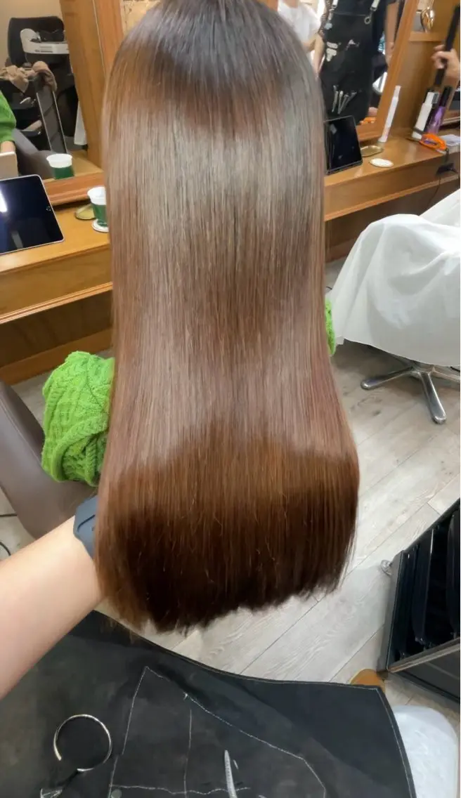 ロング 縮毛矯正 トリートメント れい|髪質改善| カラー|高槻|大阪のヘアスタイル