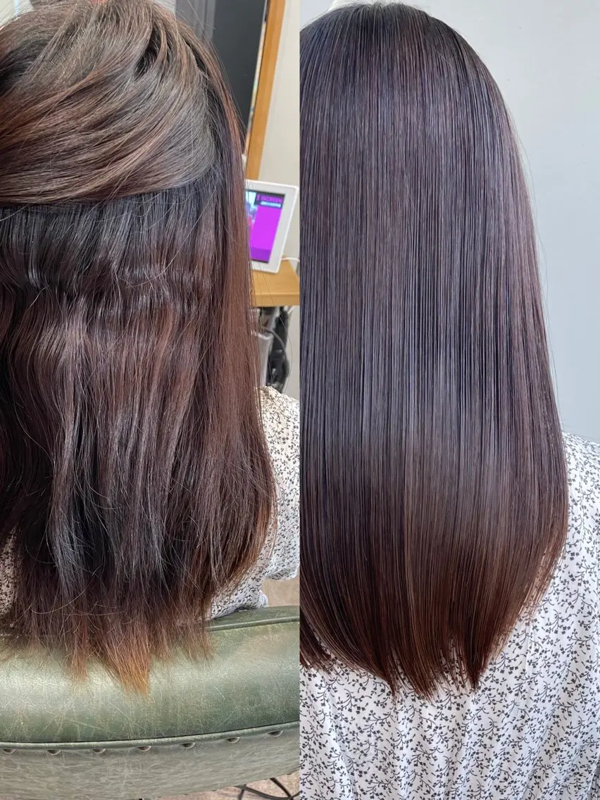 銀座：似合わせカラー オリーブ🫒アレンジのヘアスタイル