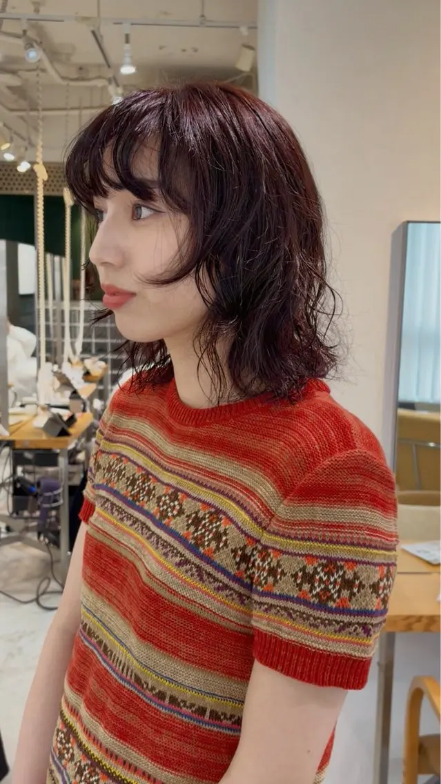 ミディアム ミディアムパーマ MIHO /directorのヘアスタイル
