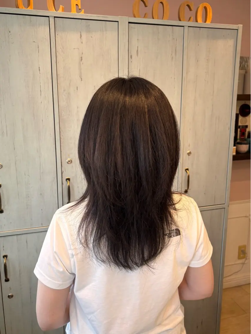 セミロング カラー カット ヘアカラー 🌱なゆみ🌱透明感 /ナチュラル/高宮のヘアスタイル