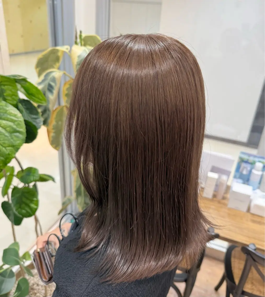 セミロング カラー 💎寒色特化💎 透明感カラーみきのヘアスタイル