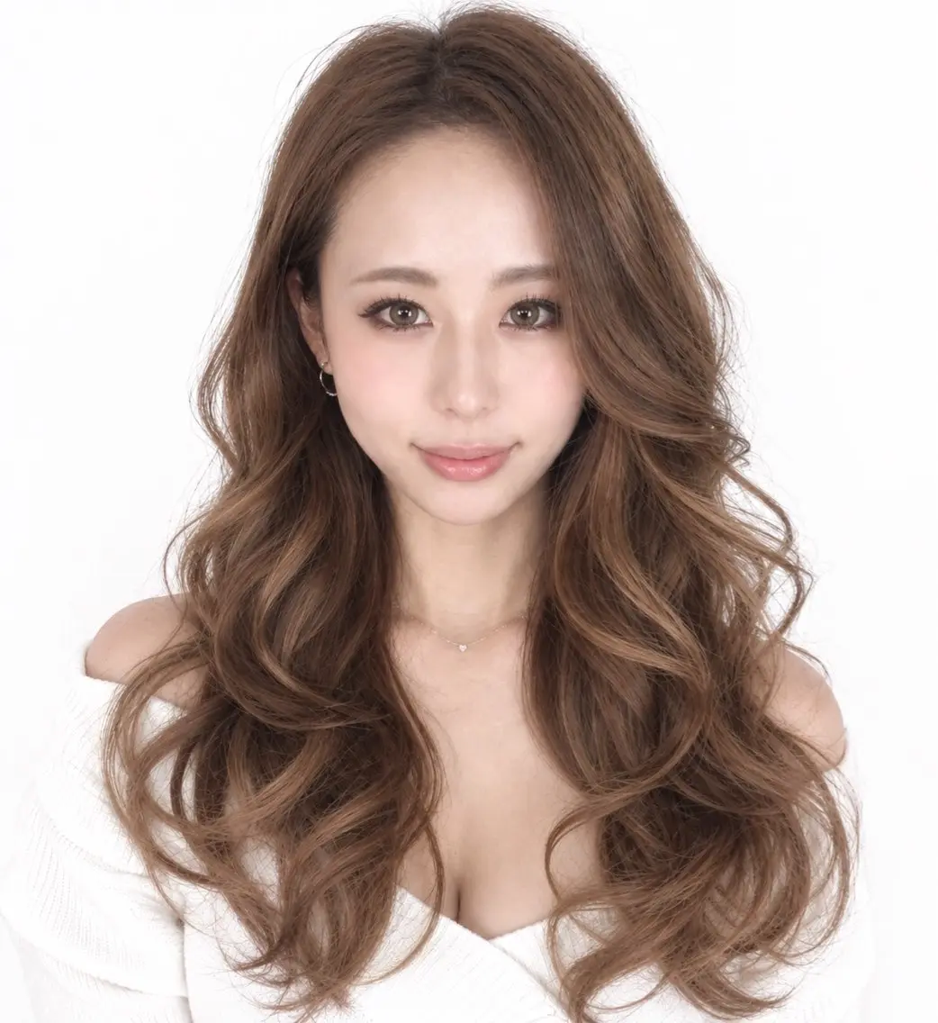ロング 韓国風ヘア ロング カット ヘアカラー トリートメント 齋藤 拓郎のヘアスタイル