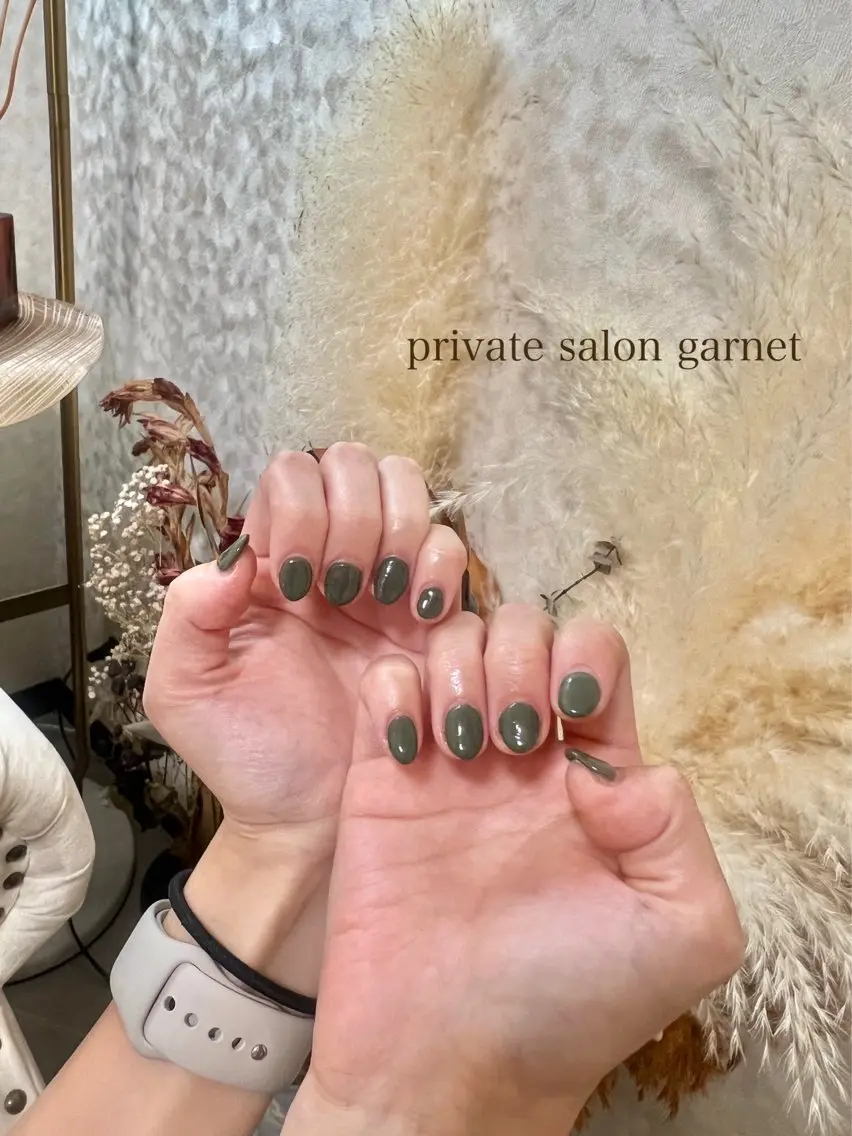ネイル ワンカラーネイル Garnet nailのネイルデザイン