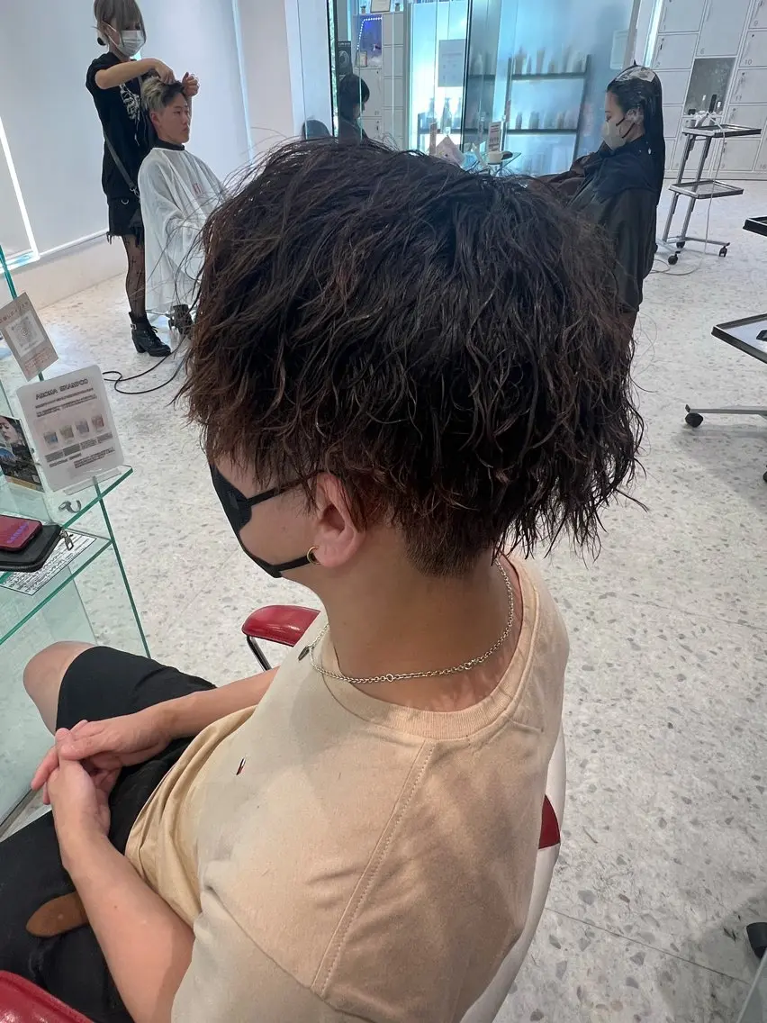 メンズ カット パーマ 宮下 志織のヘアスタイル