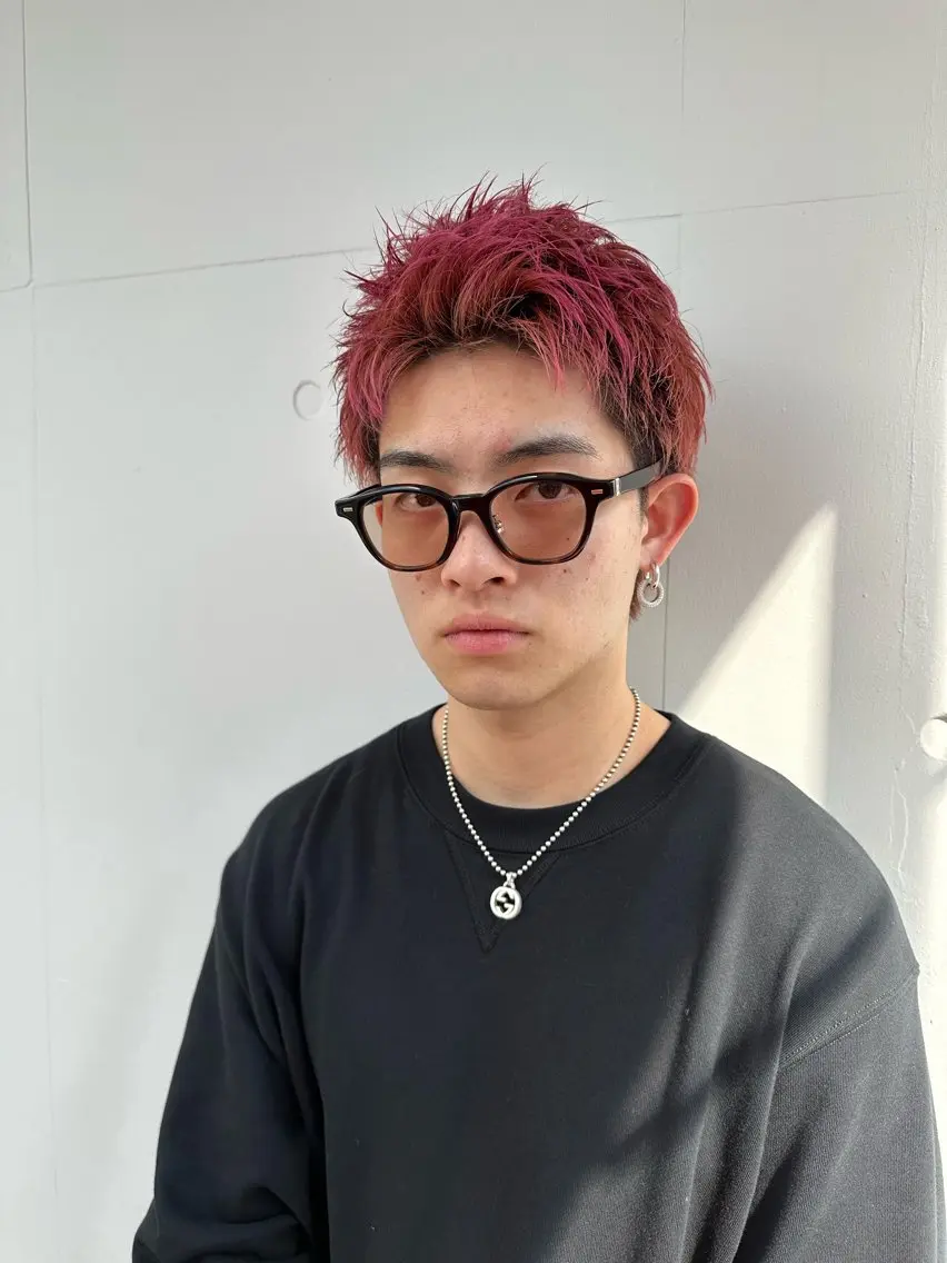 カラー メンズ メンズブリーチ メンズハイトーン メンズインナーカラー メンズ韓国風 メンズウルフカット DAIKIベージュ 🍂レイヤーカットのヘアスタイル