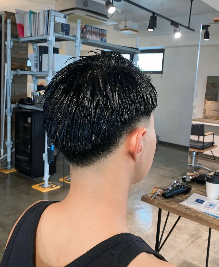 ショート メンズ フェードカット スキンフェード メンズパーマ 特化/中川拓也のヘアスタイル