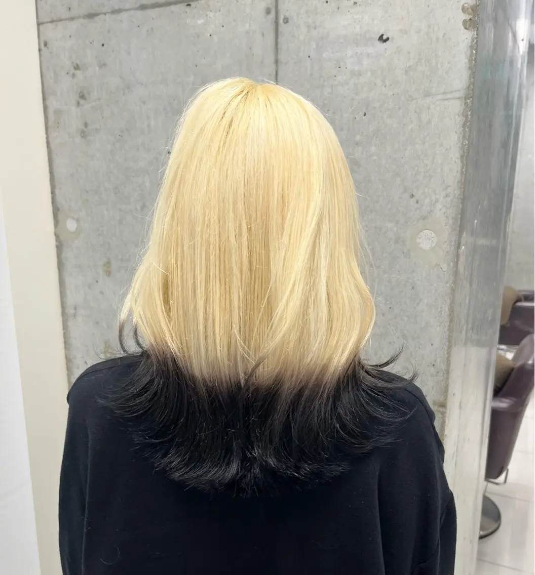 セミロング カラー デザインカラー りおな/髪質改善/ カラー /平尾のヘアスタイル