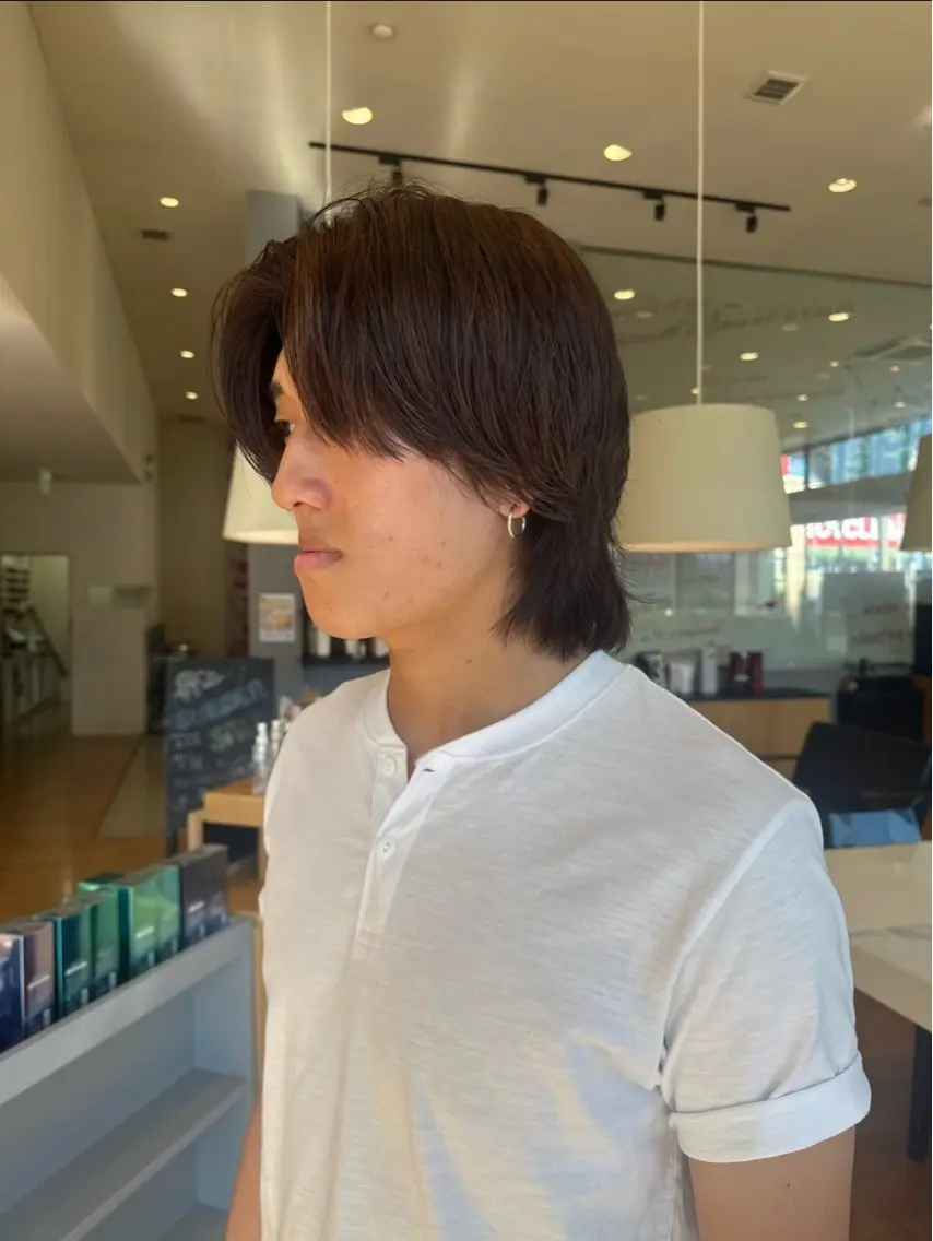 ショート カラー メンズ ブラウンカラー 中島 紗來のヘアスタイル