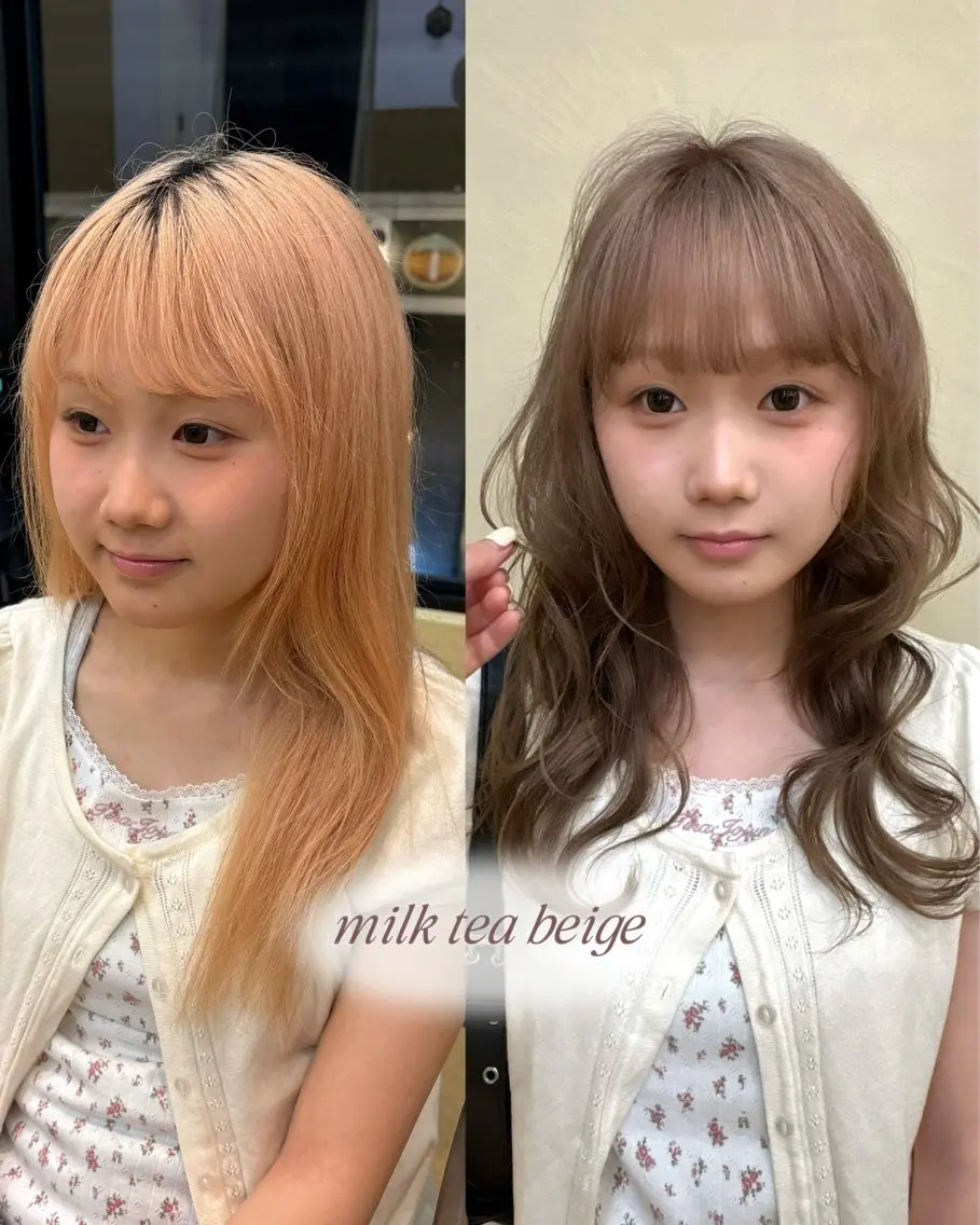 セミロング カラー ヘアカラー 名古屋栄/ブリーチ/ 艶カラー/ayanaのヘアスタイル