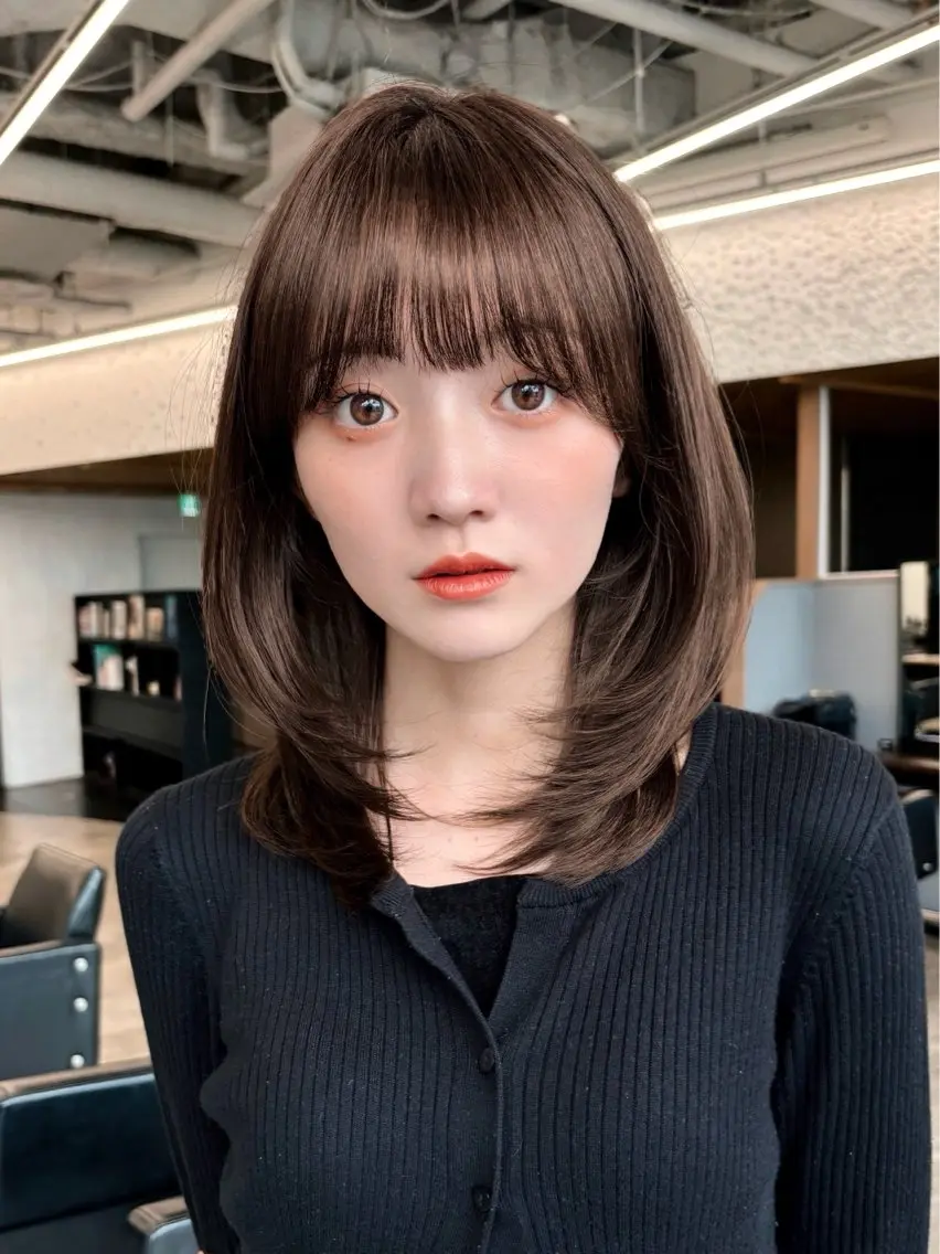 ミディアム カラー ヘアアレンジ ベージュカラー 透明感カラー ボブ レイヤーカット 🌱ボブ/レイヤー/ ベージュ/あやみ✨のヘアスタイル