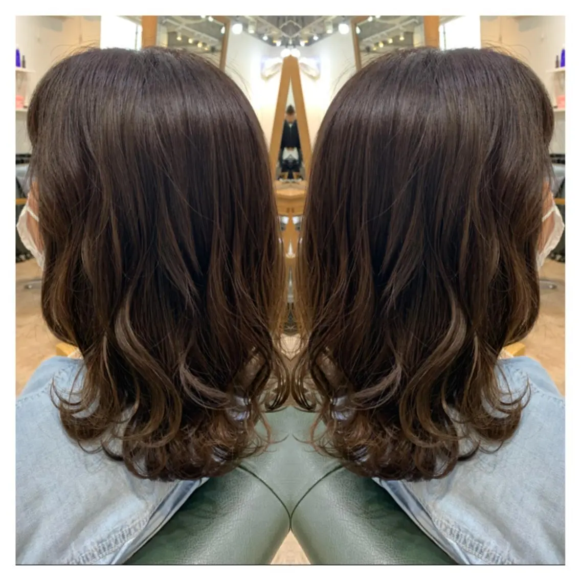 セミロング カラー カット ヘアカラー トリートメント 村山 茉衣のヘアスタイル