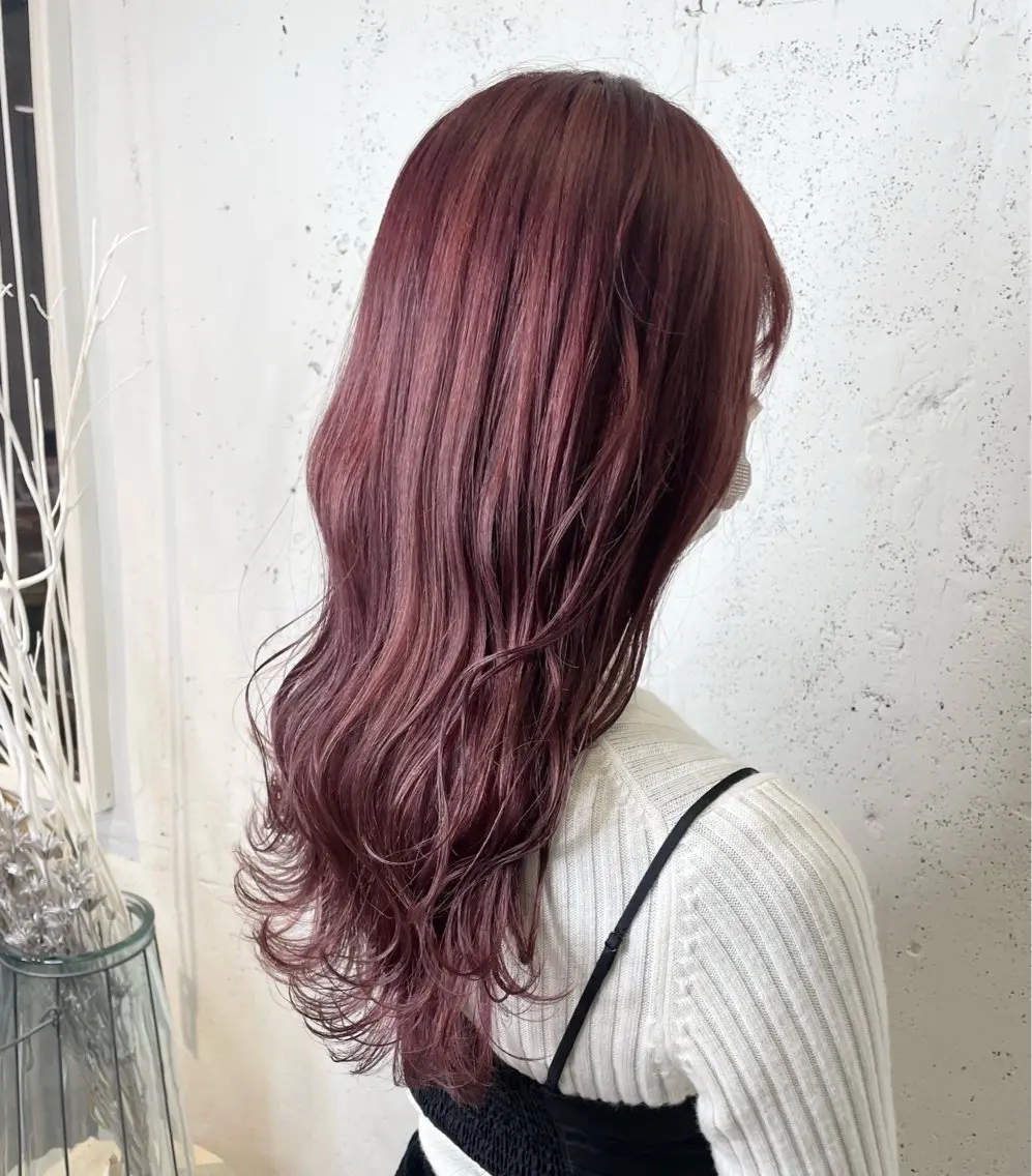 ロング カラー 透明感カラー🎀／ 寒色カラー／マツエクのヘアスタイル