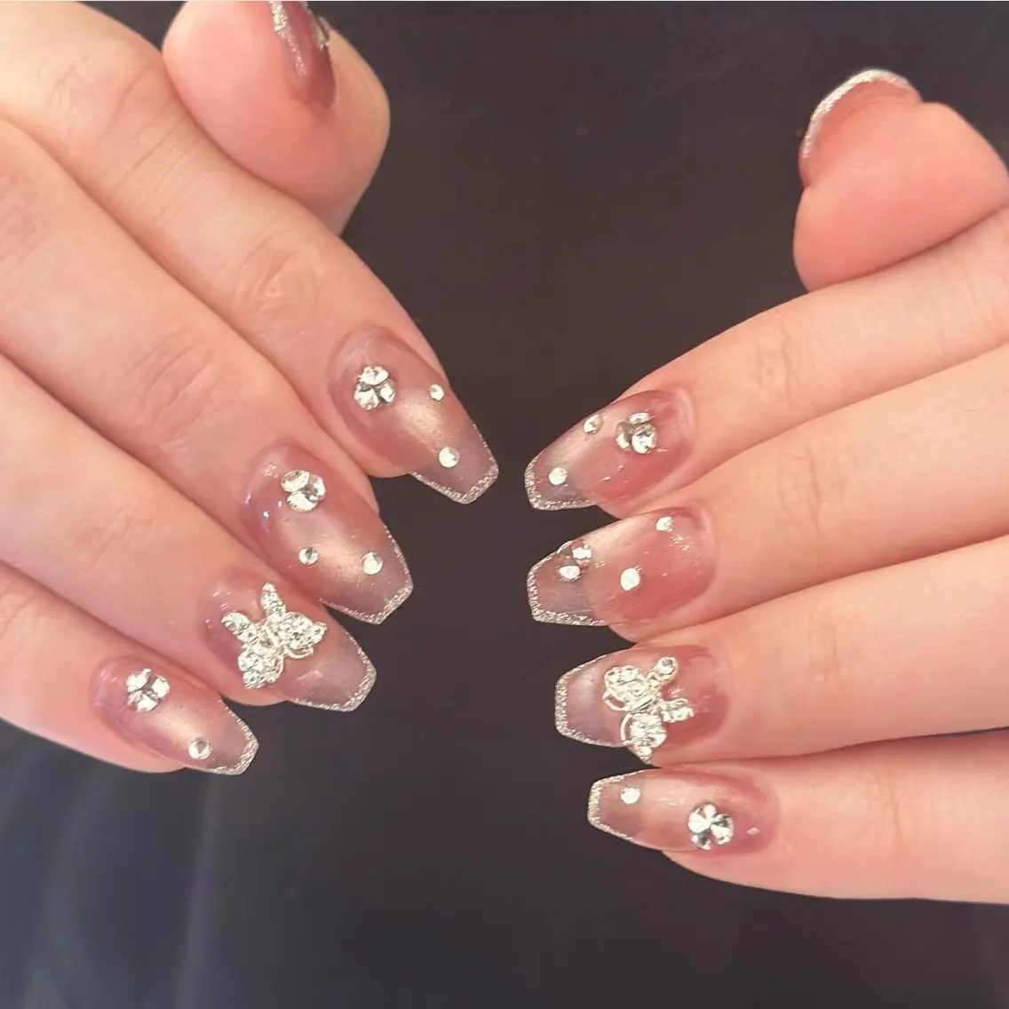 ネイル フレンチネイル ラメ(グリッター) nail salon coco.のネイルデザイン