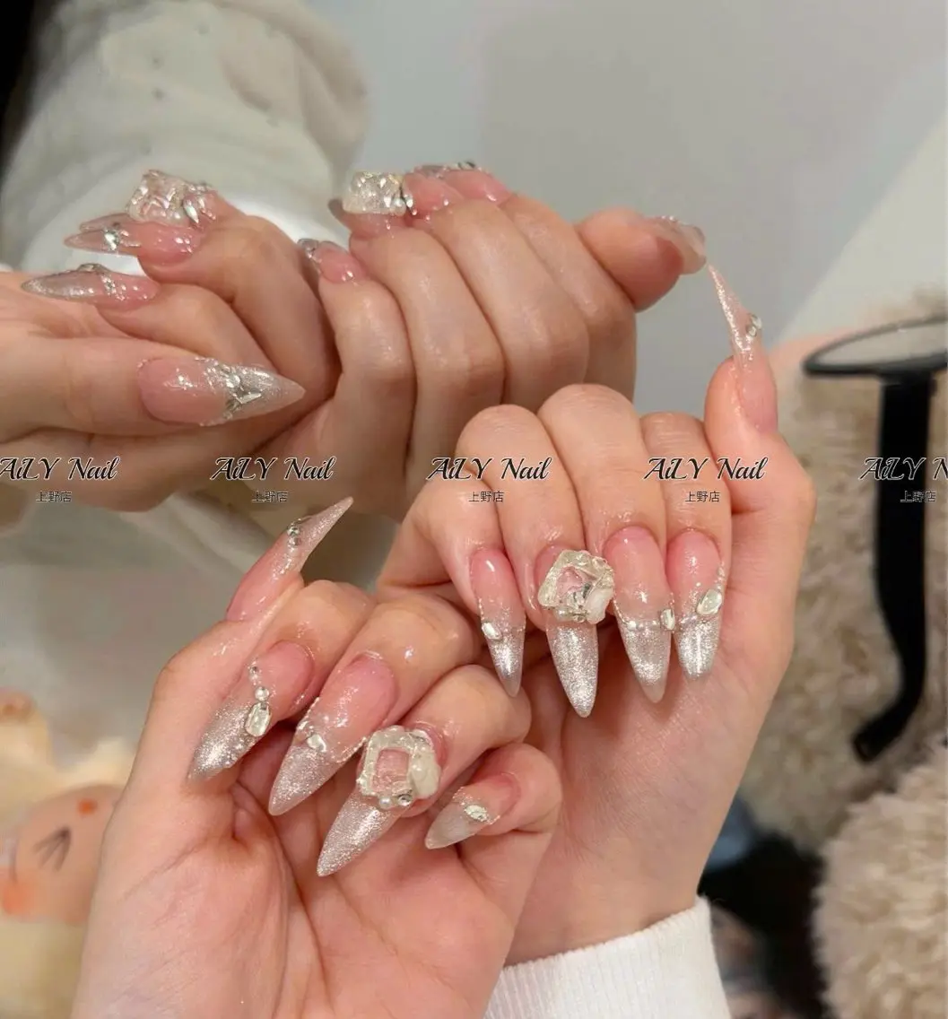 ネイル アートネイル ジェルネイル マグネットネイル ニュアンスネイル シンプルネイル ハンドネイル AiLy Nail 上野店のネイルデザイン