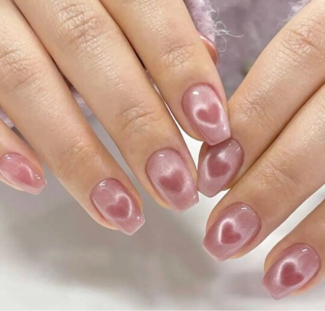 ネイル ハート マグネットネイル Tina Nailstudioのネイルデザイン